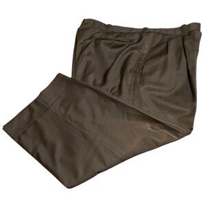 4 Seasons Slacks Pants Mens 44x26 Brown Pleated Front Cuffed